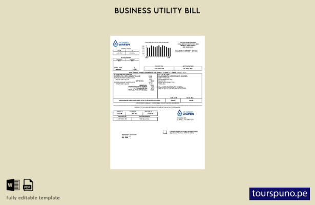 listo para imprimir plantilla de factura de servicios públicos de EE. UU., Texas